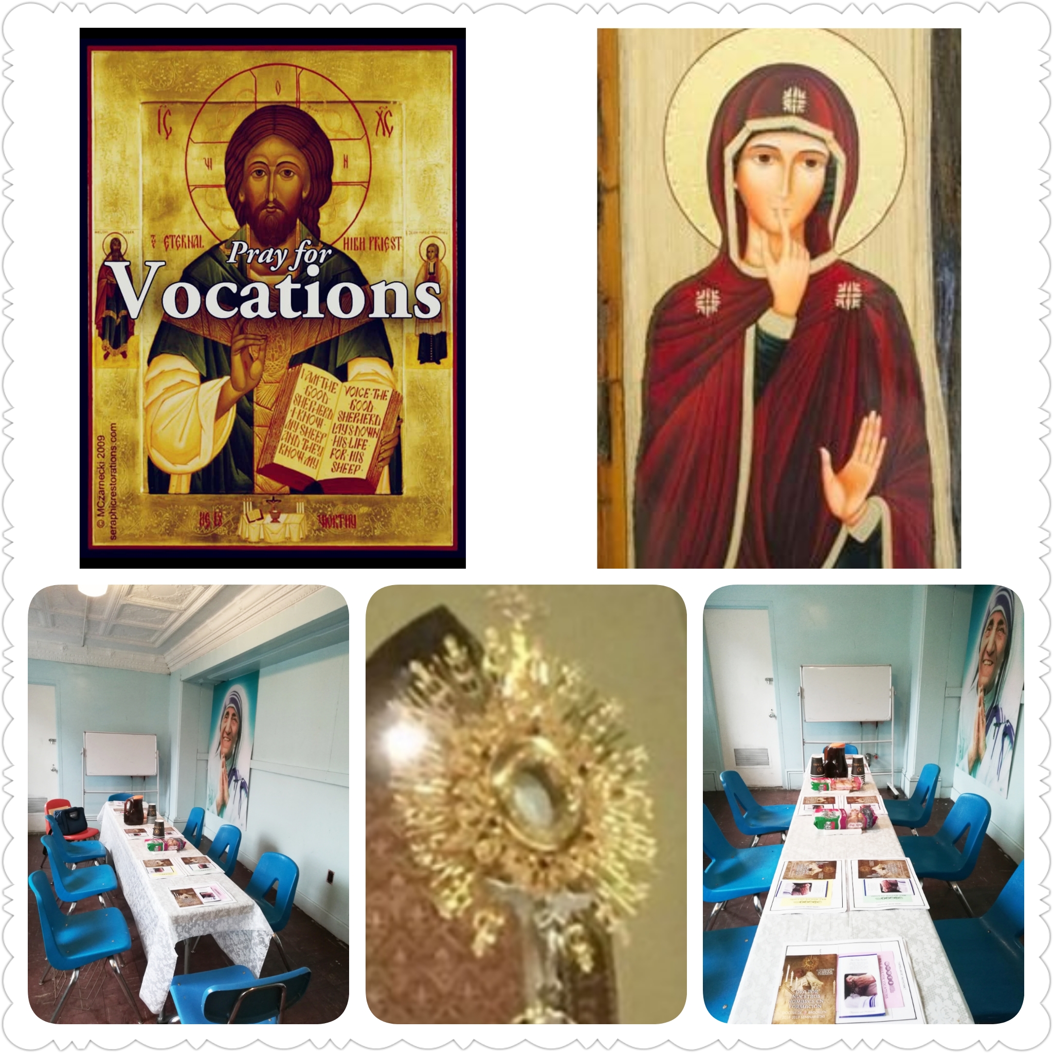 A collage of photos with the word vocations on it.