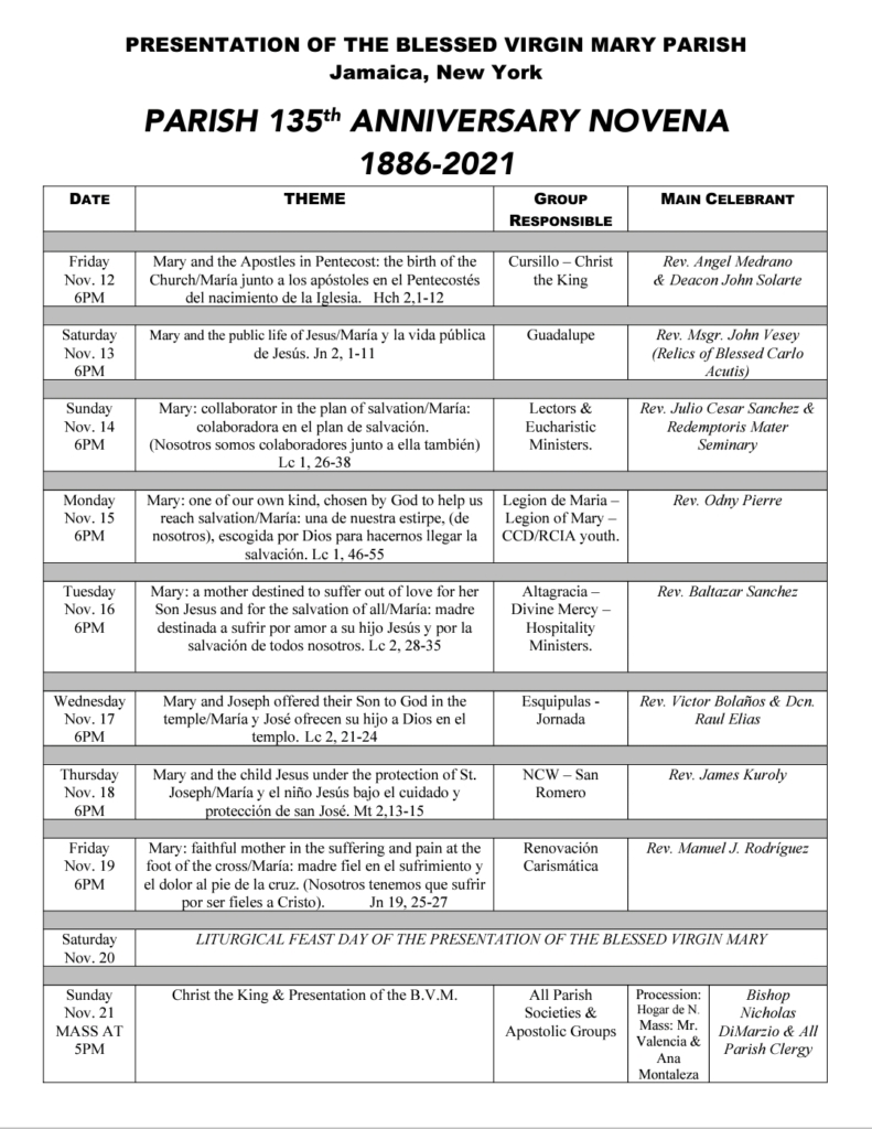 A table with several different types of historical events.